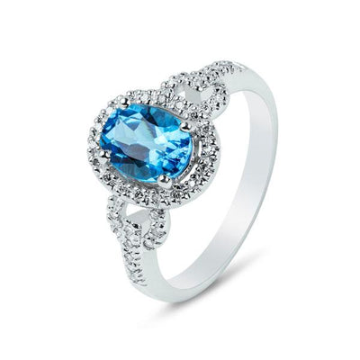 Wedding Engagement Cubic Silver Band Ring