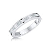 Silver, Cubic Engagement Wedding Band Ring