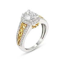 Cubic, Silver Engagement Wedding Band Ring